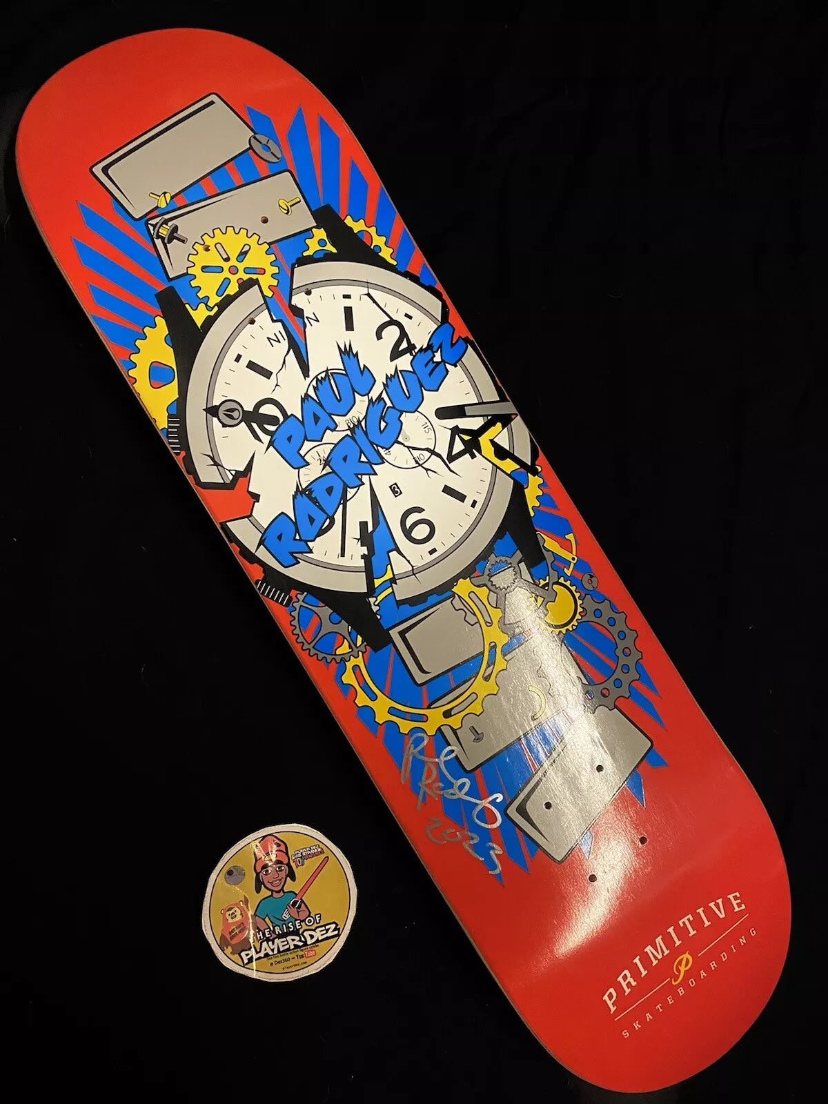 Paul Rodriguez Signed Primitive Red Nixon Autographed Skateboard Deck Claus Grabke