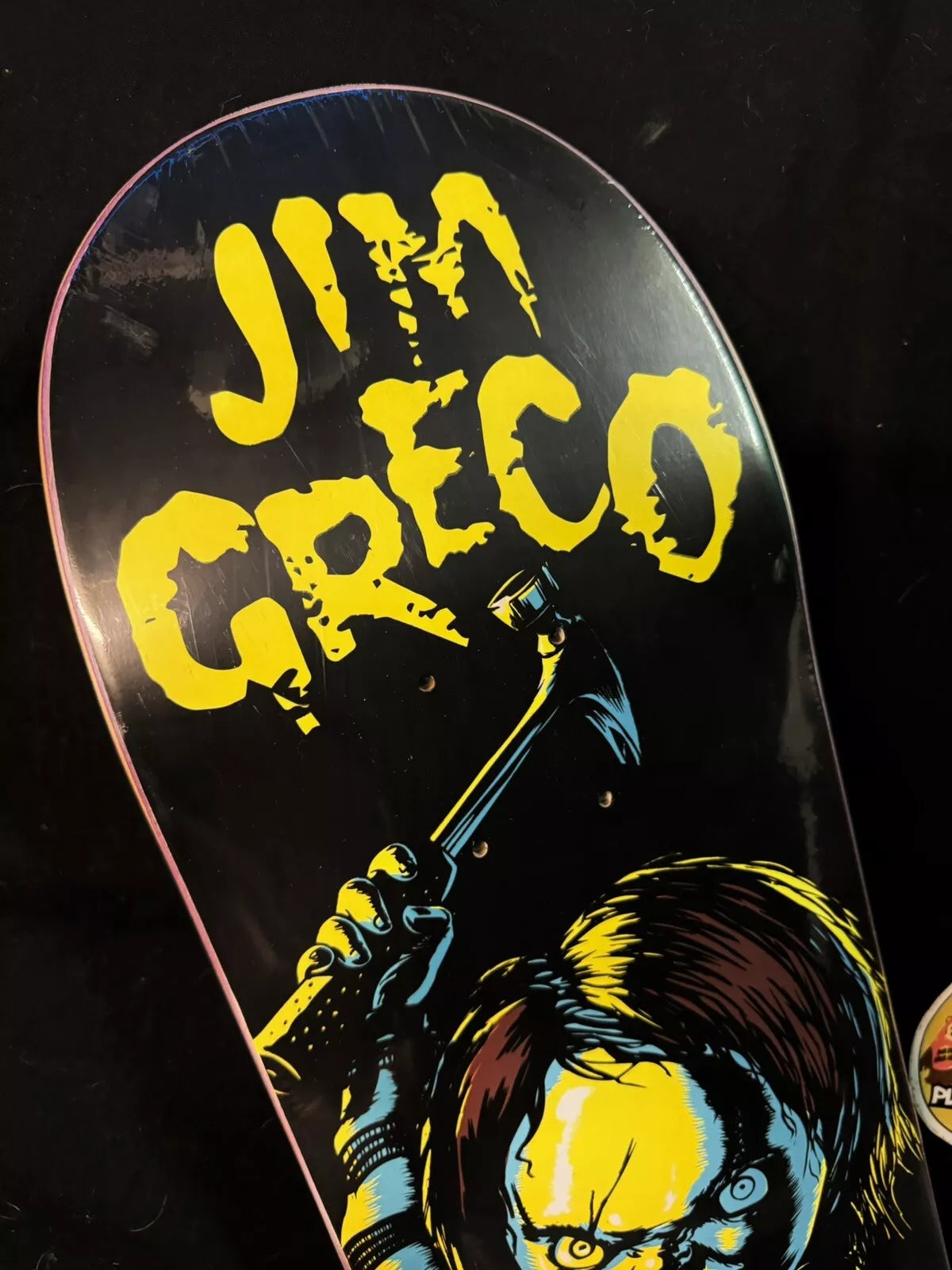 Jim Greco Signed Child’s Play Autographed Skateboard Deck Chucky Hammers