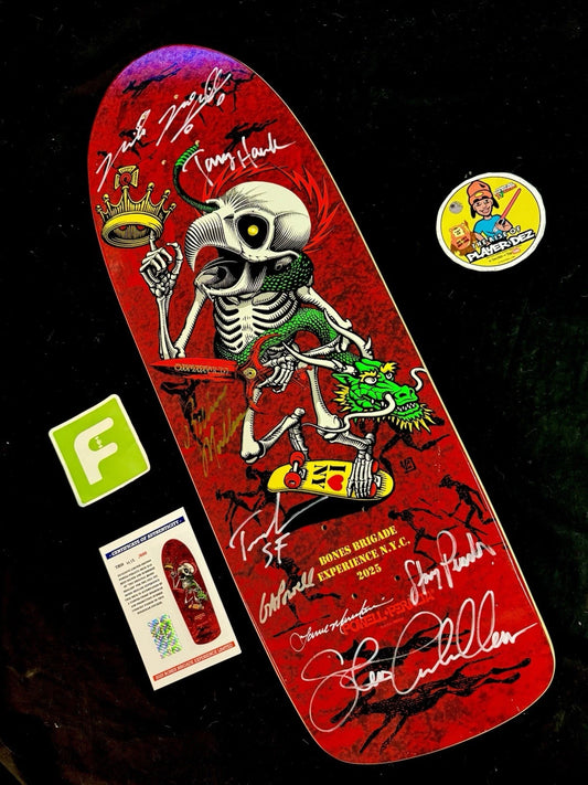 Team Signed Bones Brigade Rodney Mullen Tony Hawk Experience Skateboard Deck COA