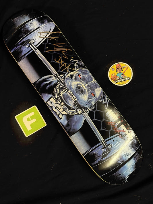 Signed Stevie Williams Caged Dog DGK Skateboard Deck Dirty Ghetto Kids