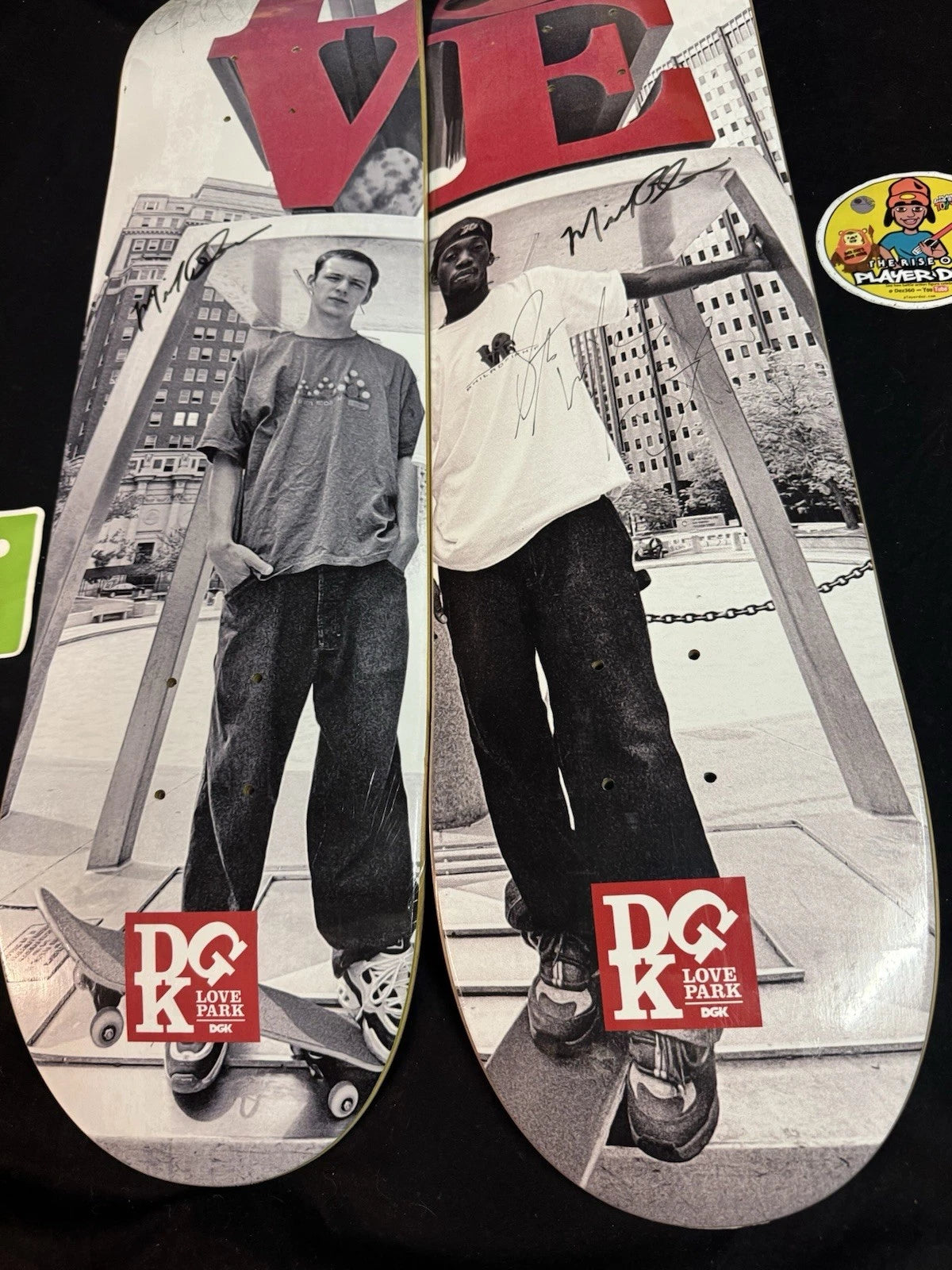Signed Set Stevie Williams Blabac Josh Kalis Love Park DGK Autographed Skateboard Decks