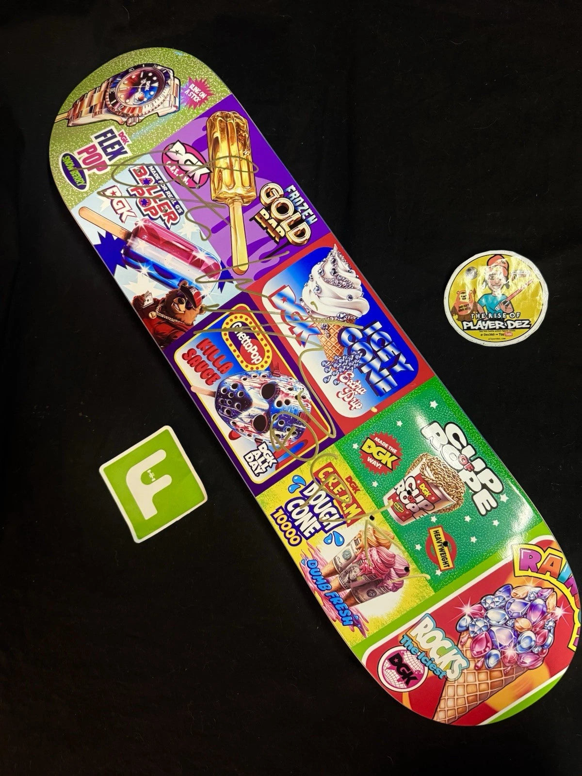 Signed Stevie Williams Frost Ice DGK Dirty Ghetto Kids Autographed Skateboard Deck