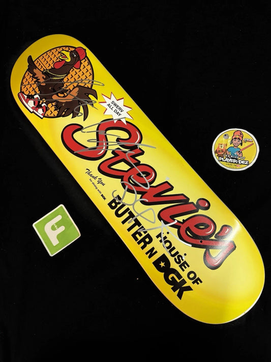 Signed Stevie Williams DGK Roscoes Waffles Autographed Skateboard Deck