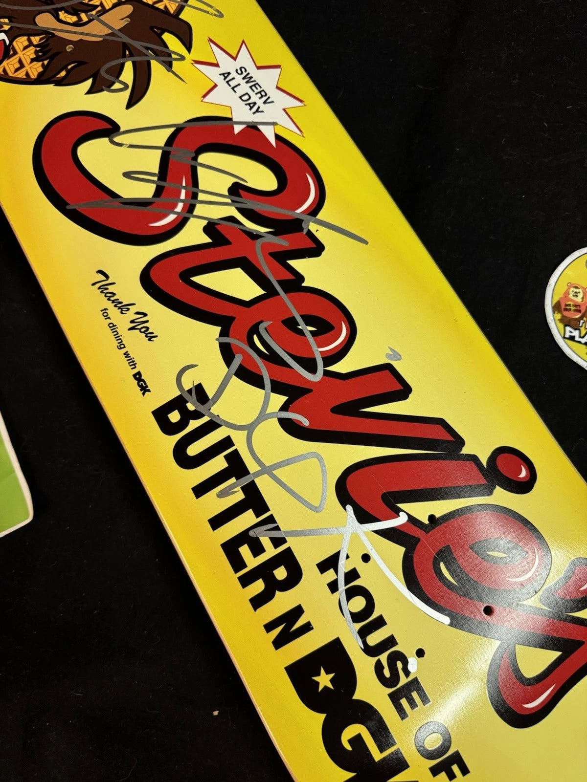 Signed Stevie Williams DGK Roscoes Waffles Autographed Skateboard Deck
