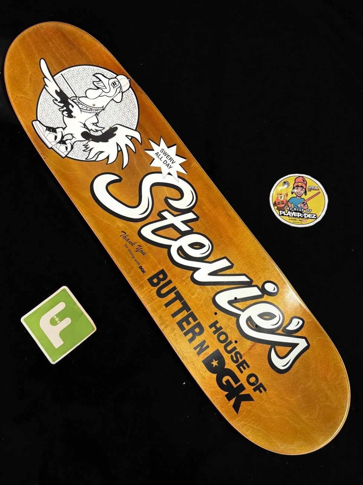 Signed Stevie Williams DGK Roscoes Waffles Autographed Skateboard Deck