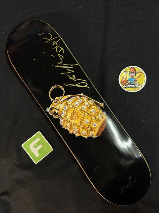 Signed Stevie Williams DGK Iced Out Grenade Autographed Skateboard Deck