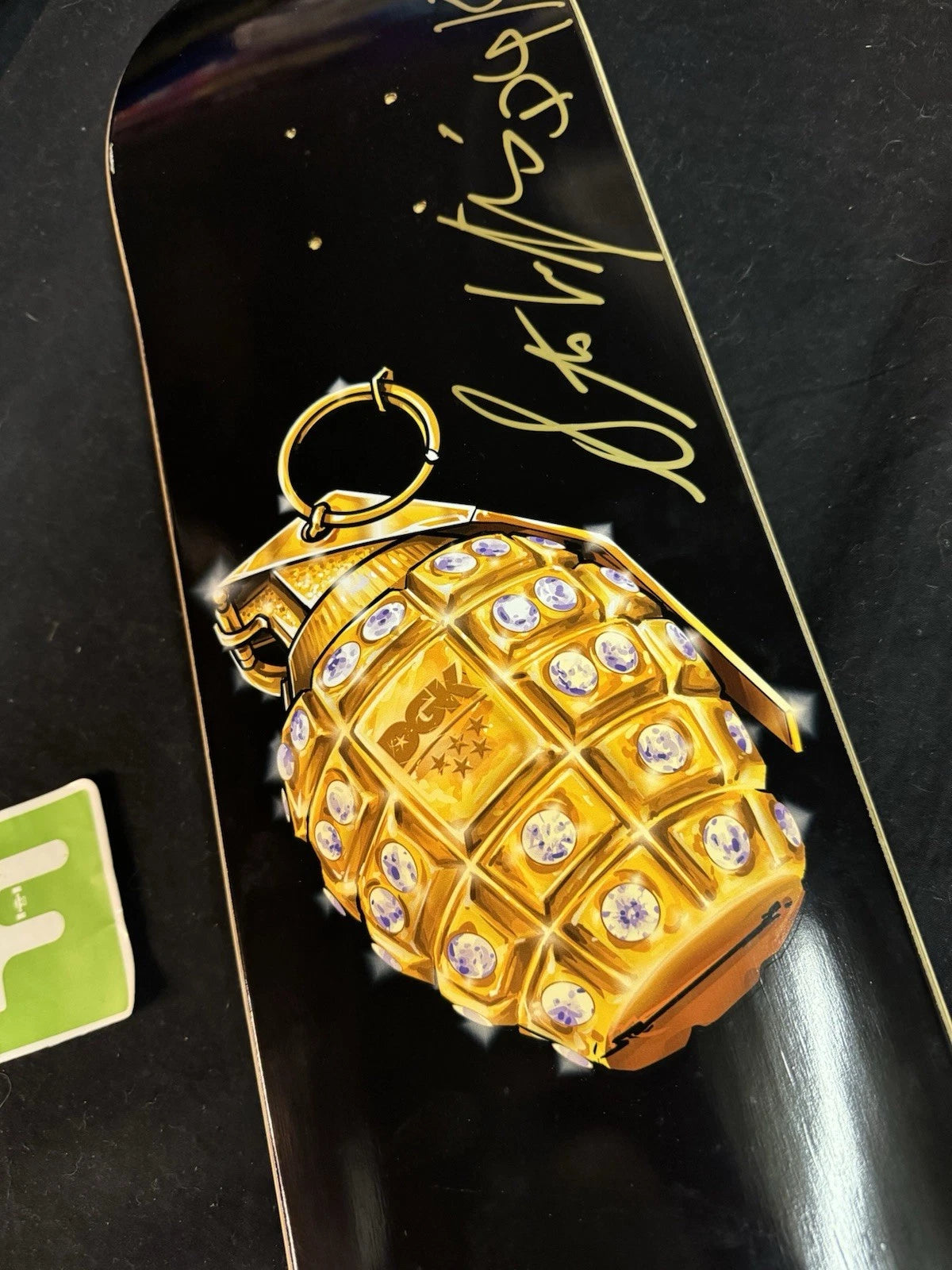 Signed Stevie Williams DGK Iced Out Grenade Autographed Skateboard Deck