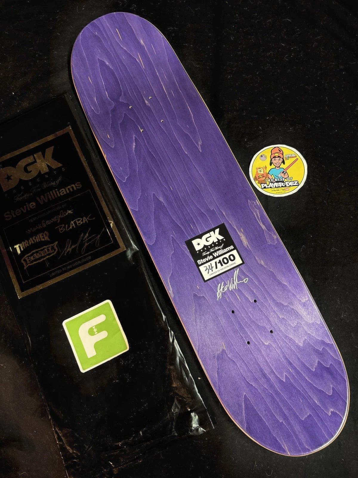 Signed Stevie Williams Blabac 25 Years DGK Blind Bag Autographed Skateboard Deck