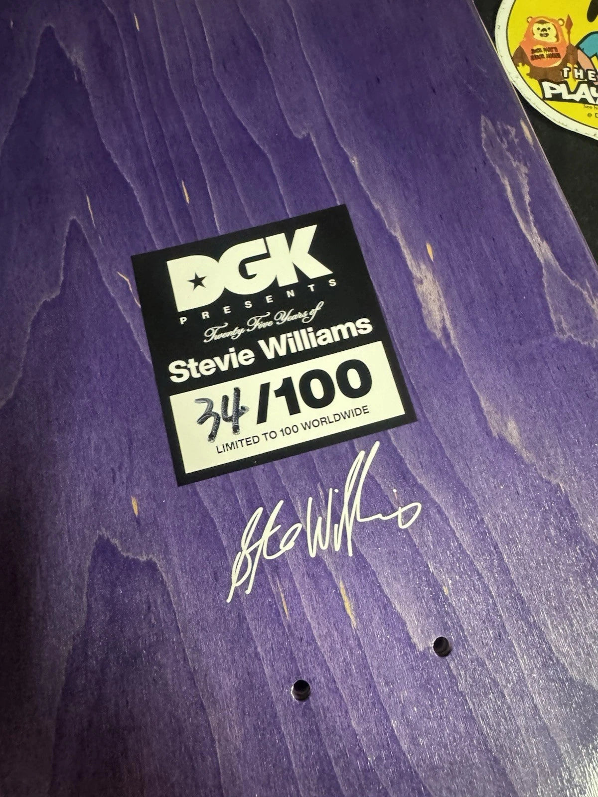Signed Stevie Williams Blabac 25 Years DGK Blind Bag Autographed Skateboard Deck