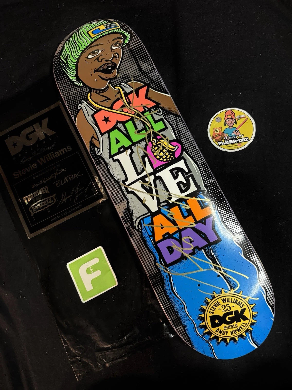 Signed Stevie Williams Andy Howell 25 Years DGK Blind Bag Autographed Skateboard Deck