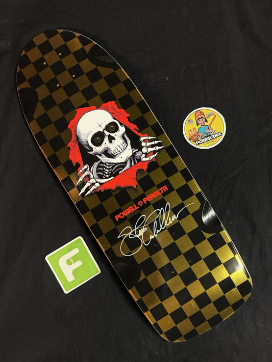 Signed Steve Caballero OG Ripper Gold Powell Peralta Autographed Skateboard Deck