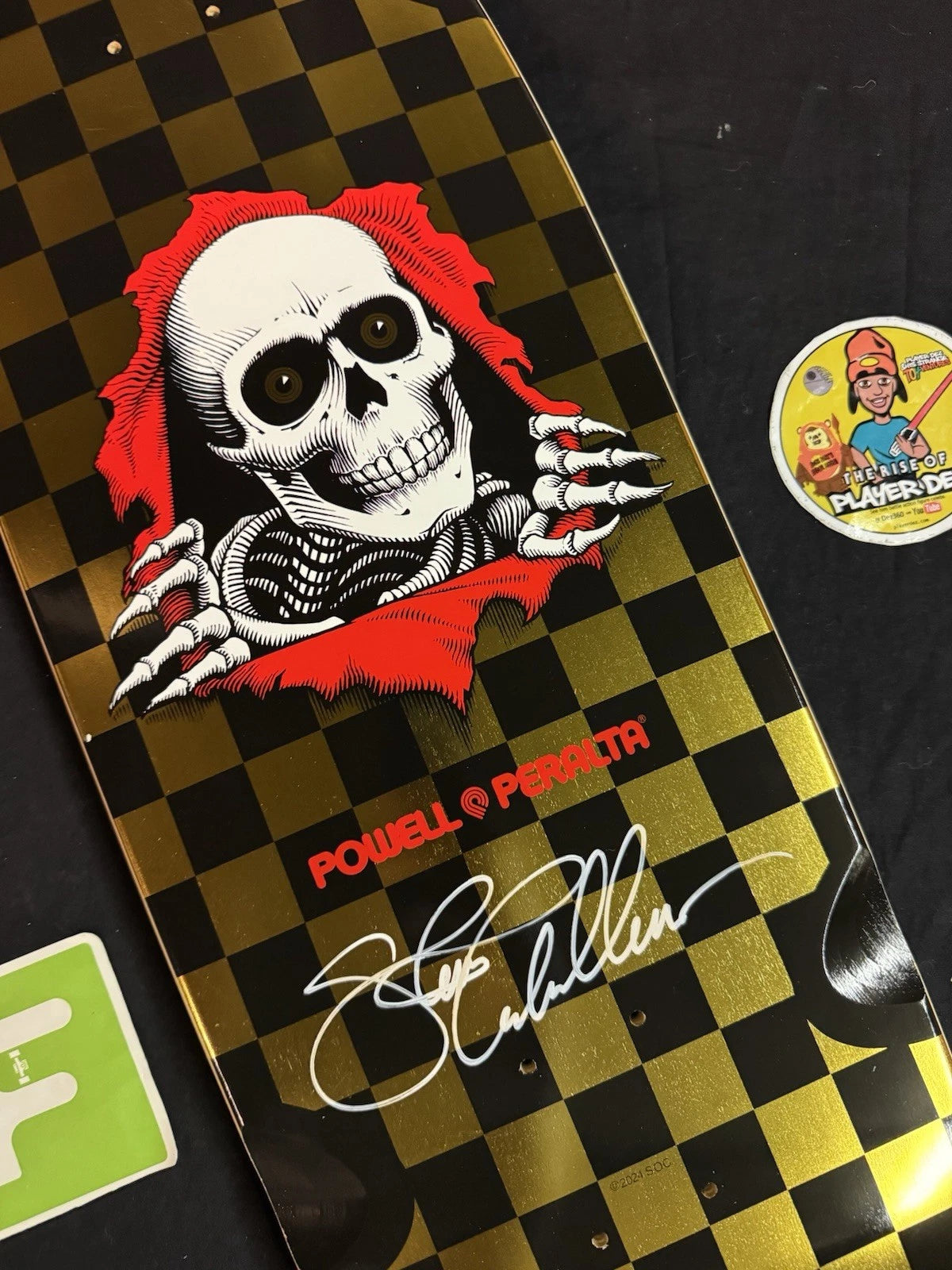 Signed Steve Caballero OG Ripper Gold Powell Peralta Autographed Skateboard Deck