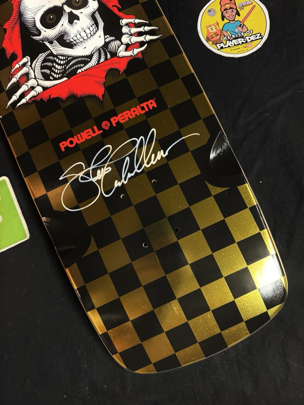 Signed Steve Caballero OG Ripper Gold Powell Peralta Autographed Skateboard Deck