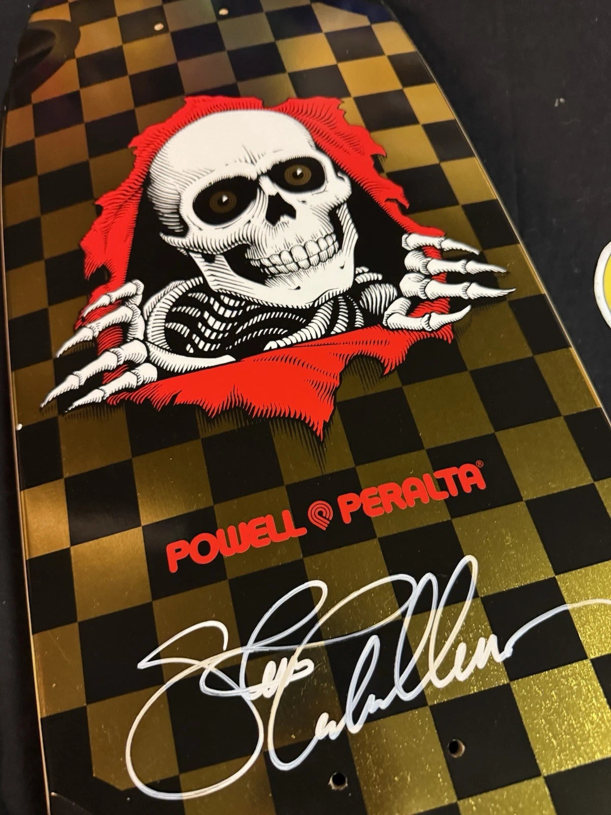 Signed Steve Caballero OG Ripper Gold Powell Peralta Autographed Skateboard Deck