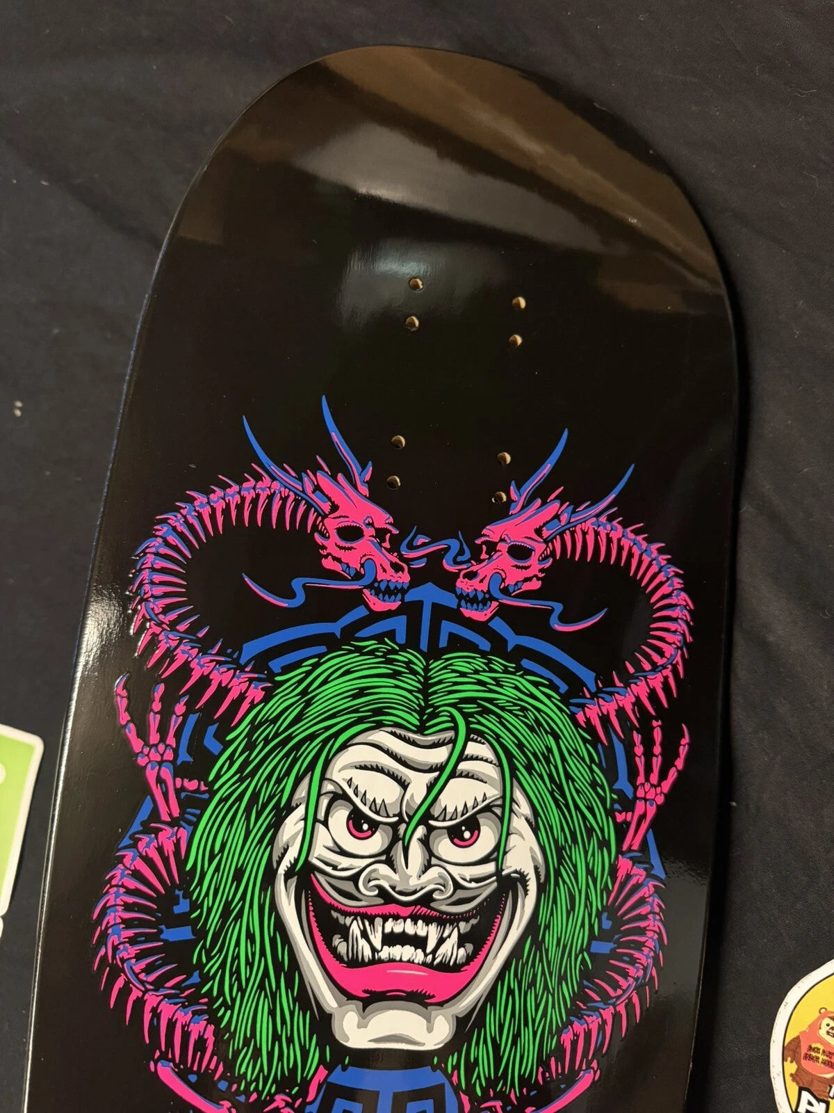 Signed Steve Caballero Blacklight Joker Powell Peralta Autographed Skateboard Deck