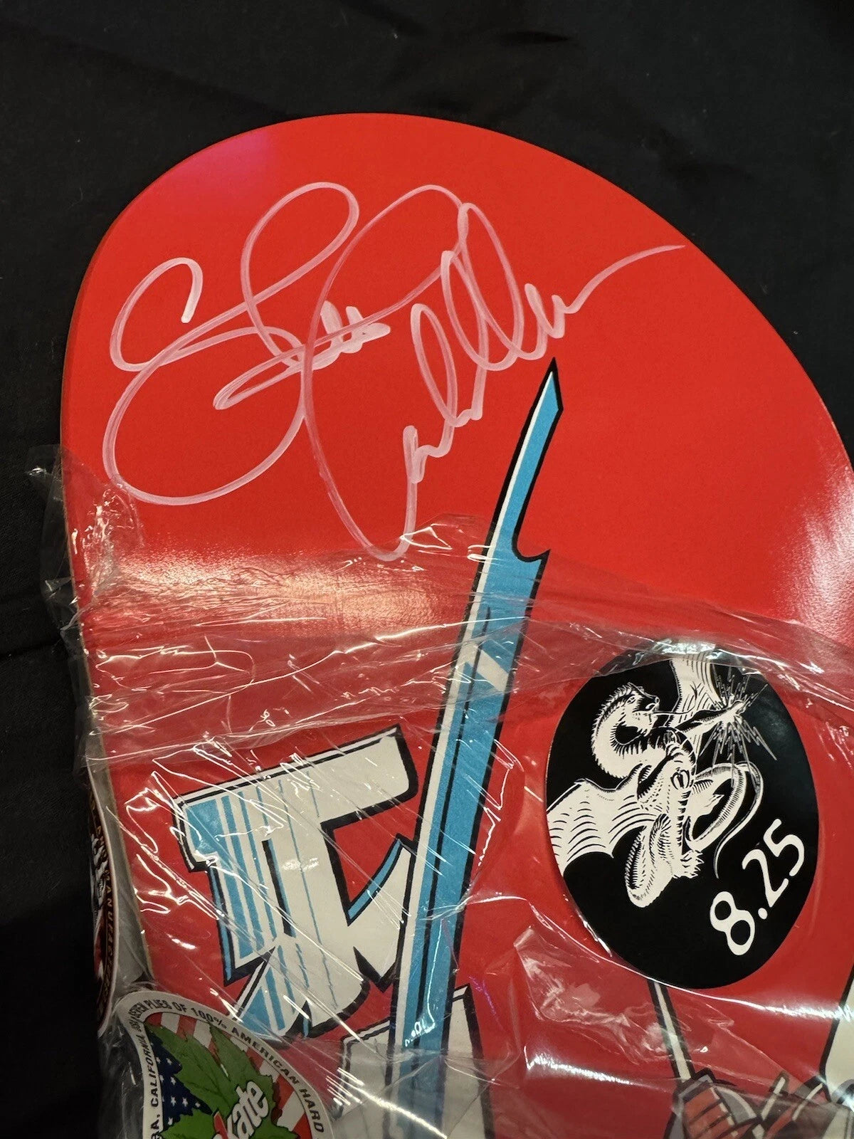 Signed Steve Caballero Red Gundam Wing Robot Powell Peralta Autographed Skateboard Deck