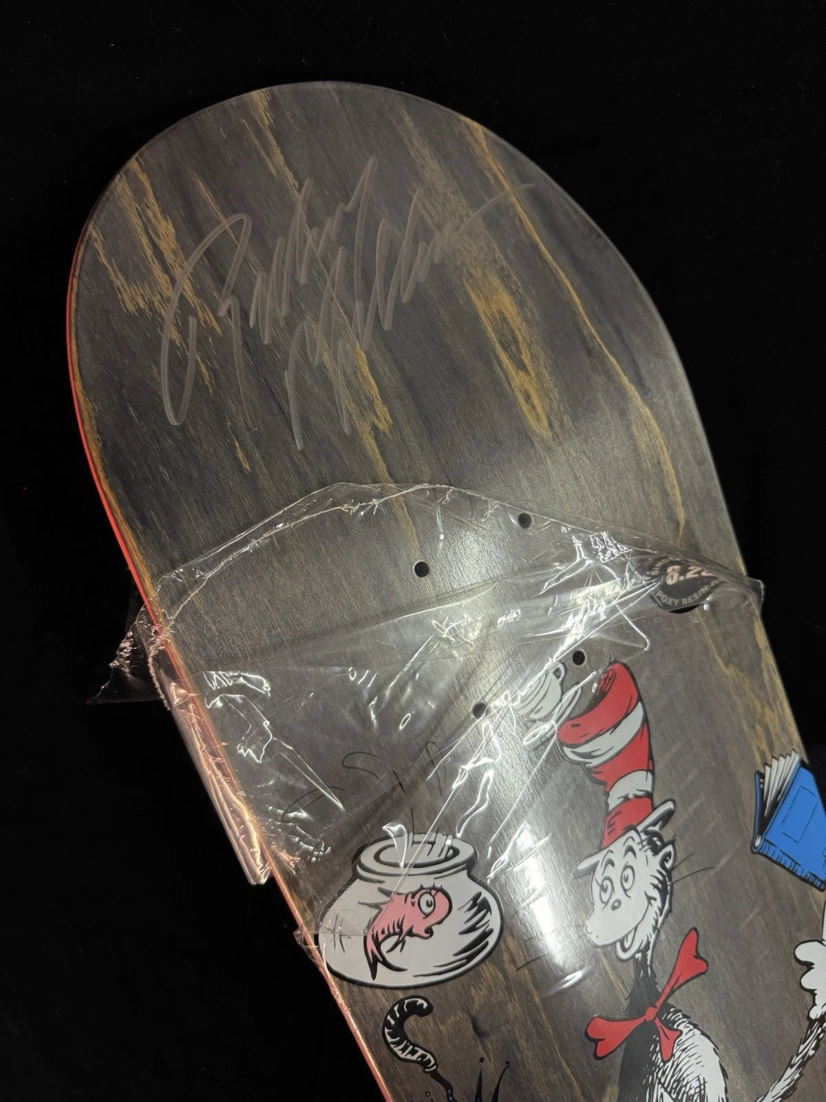 Signed Rodney Mullen Cat in the Hat Almost Autographed Skateboard Deck