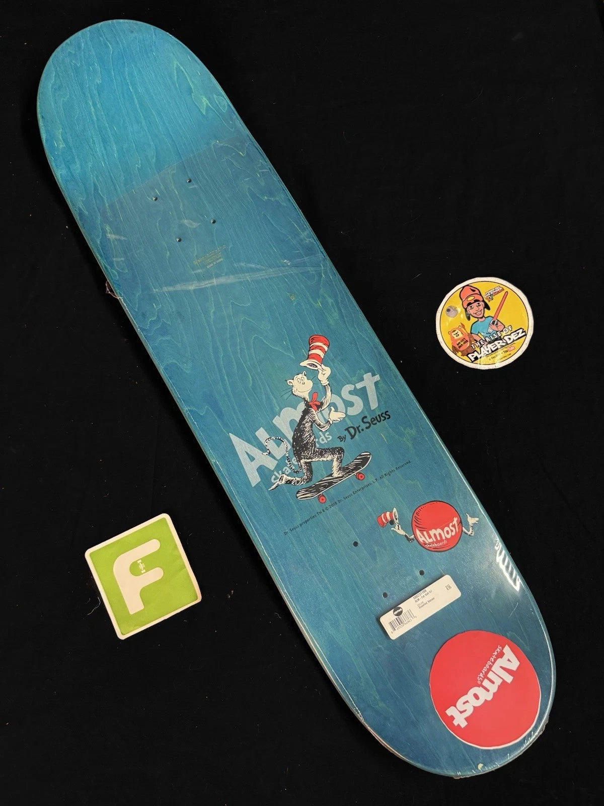 Signed Rodney Mullen Cat in the Hat Almost Autographed Skateboard Deck