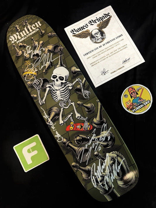 Team Signed Bones Brigade Rodney Mullen Autographed Skateboard Deck COA