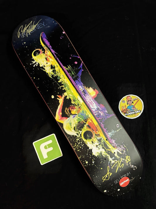 Signed Rodney Mullen Seu Trinh Portrait Almost Autographed Skateboard Deck
