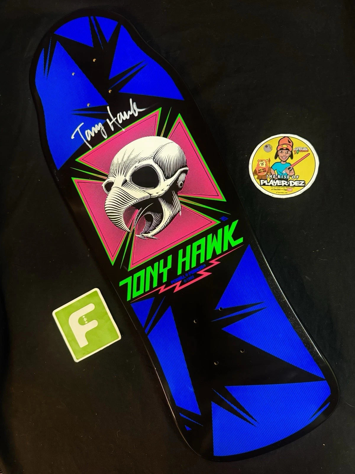 Tony Hawk Signed Bones Brigade Series 14 Autographed Powell Skateboard Deck Blacklight