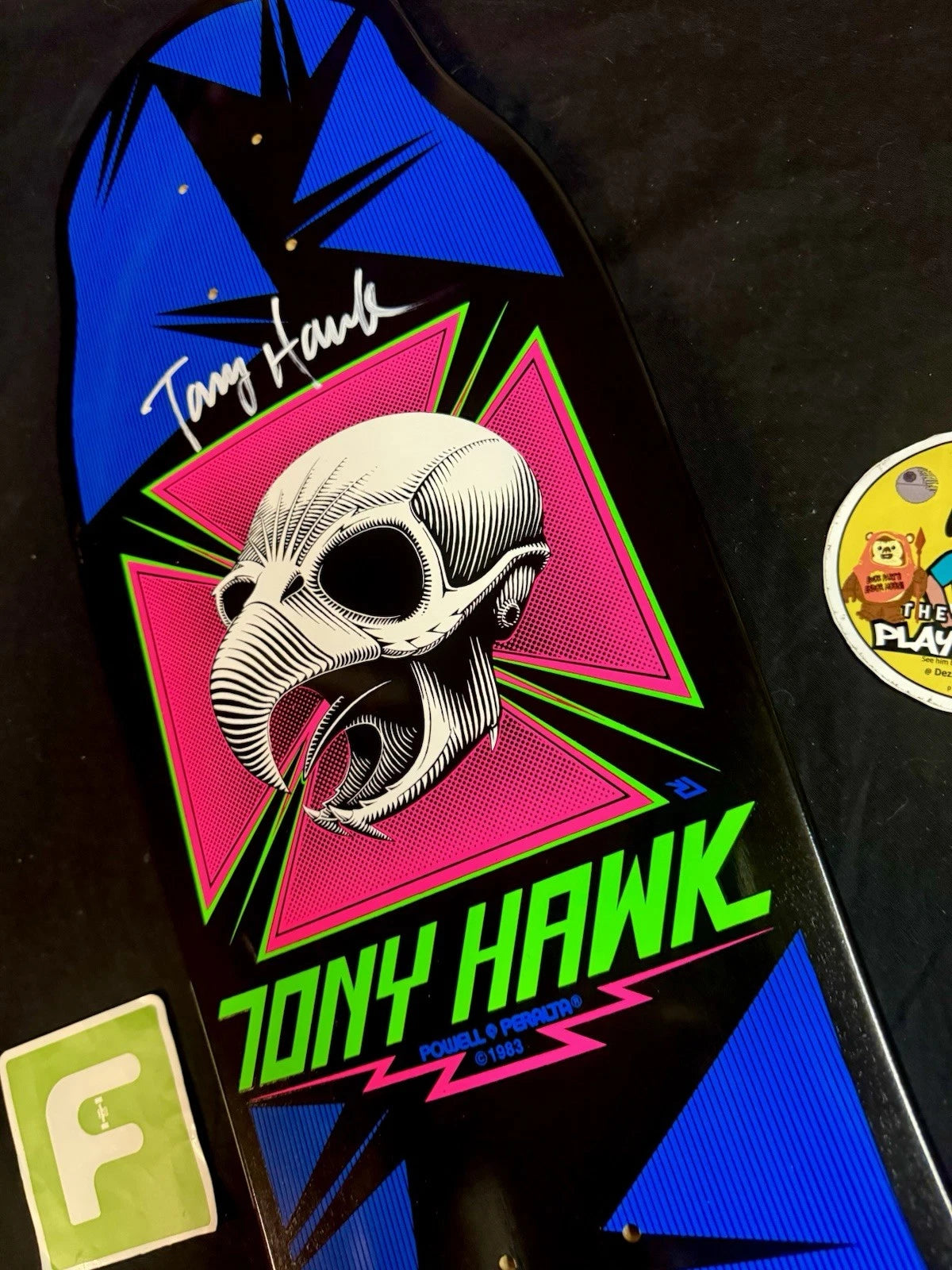 Tony Hawk Signed Bones Brigade Series 14 Autographed Powell Skateboard Deck Blacklight