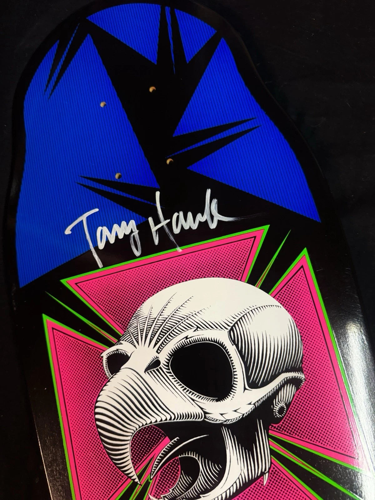 Tony Hawk Signed Bones Brigade Series 14 Autographed Powell Skateboard Deck Blacklight