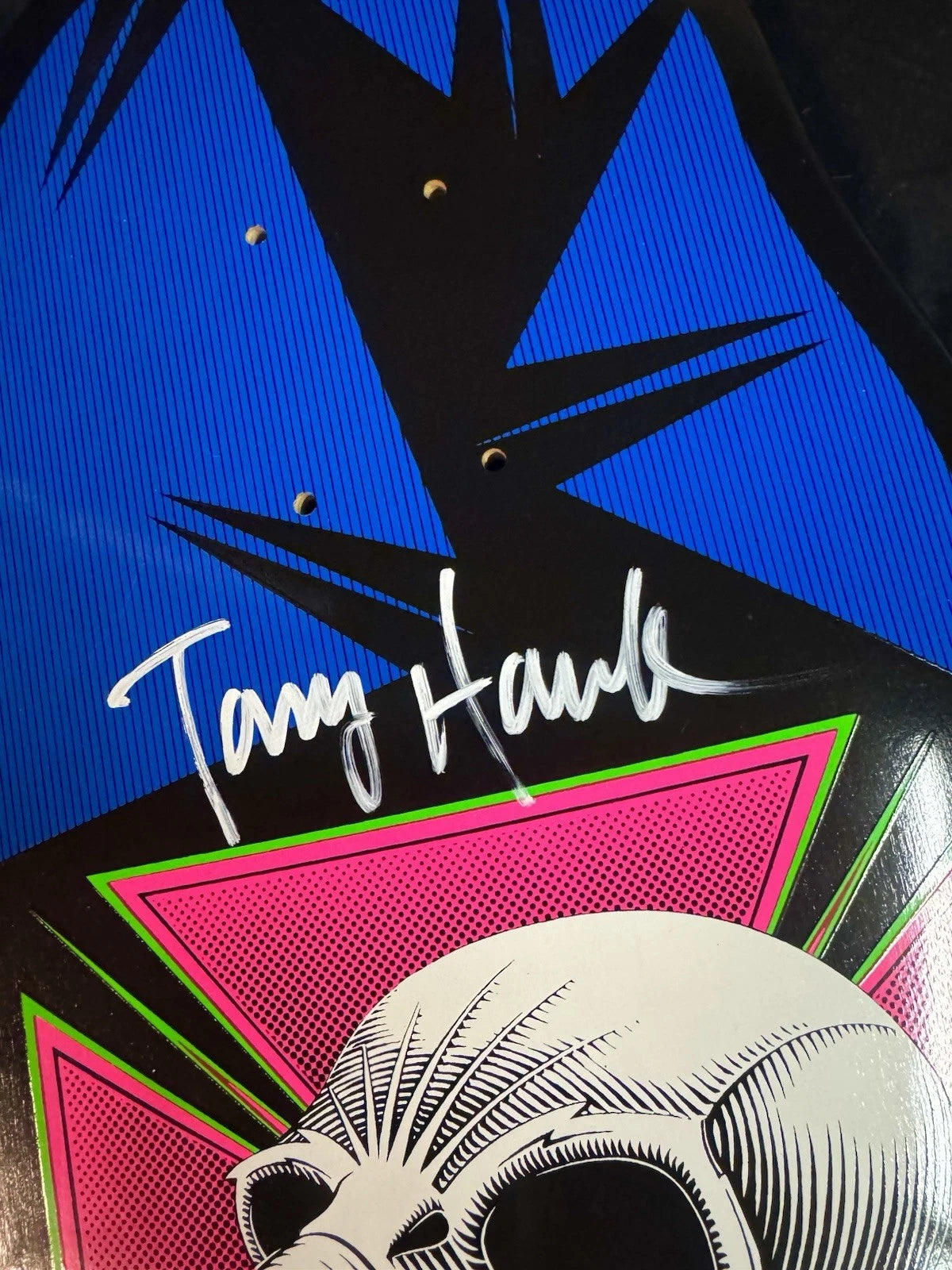 Tony Hawk Signed Bones Brigade Series 14 Autographed Powell Skateboard Deck Blacklight