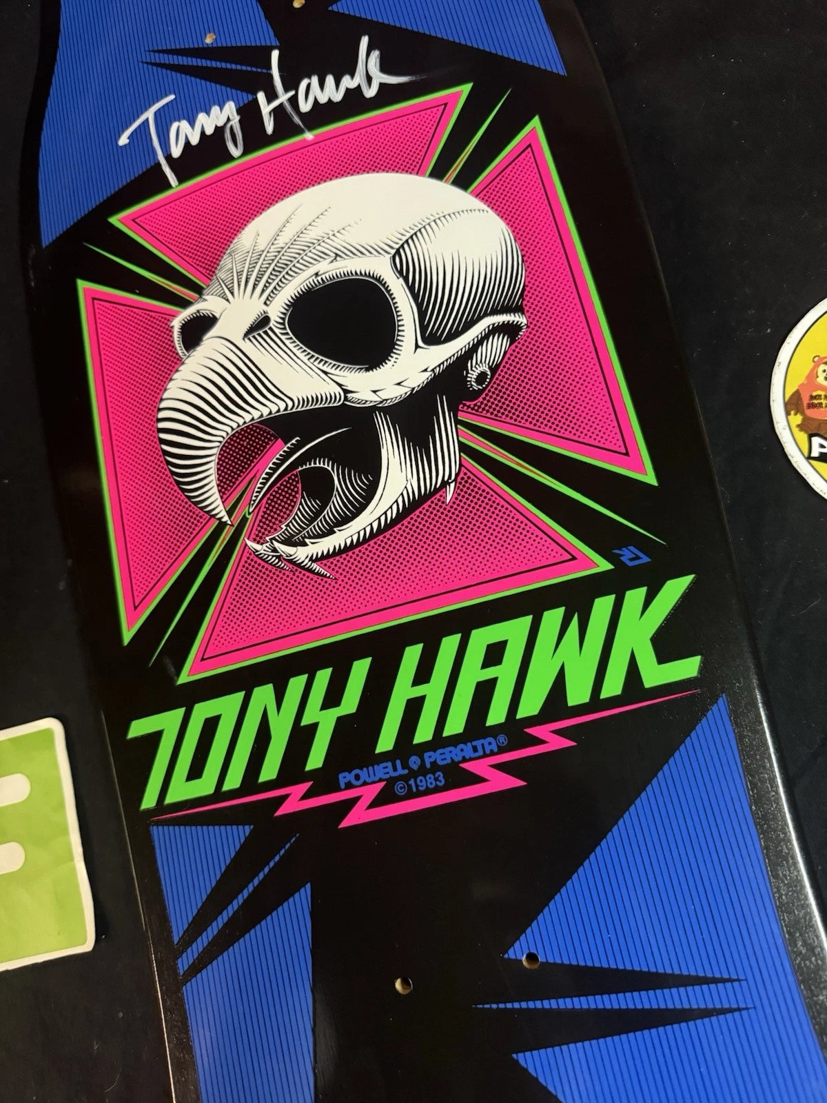Tony Hawk Signed Bones Brigade Series 14 Autographed Powell Skateboard Deck Blacklight