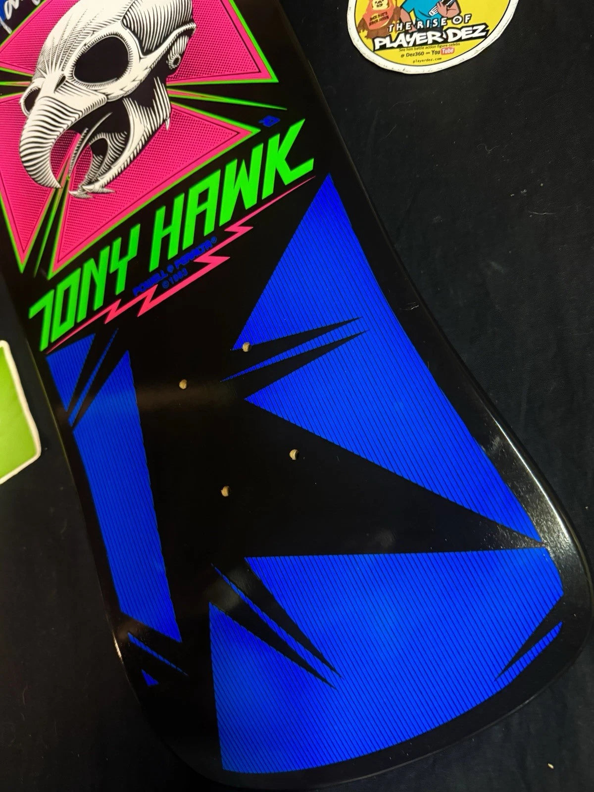 Tony Hawk Signed Bones Brigade Series 14 Autographed Powell Skateboard Deck Blacklight