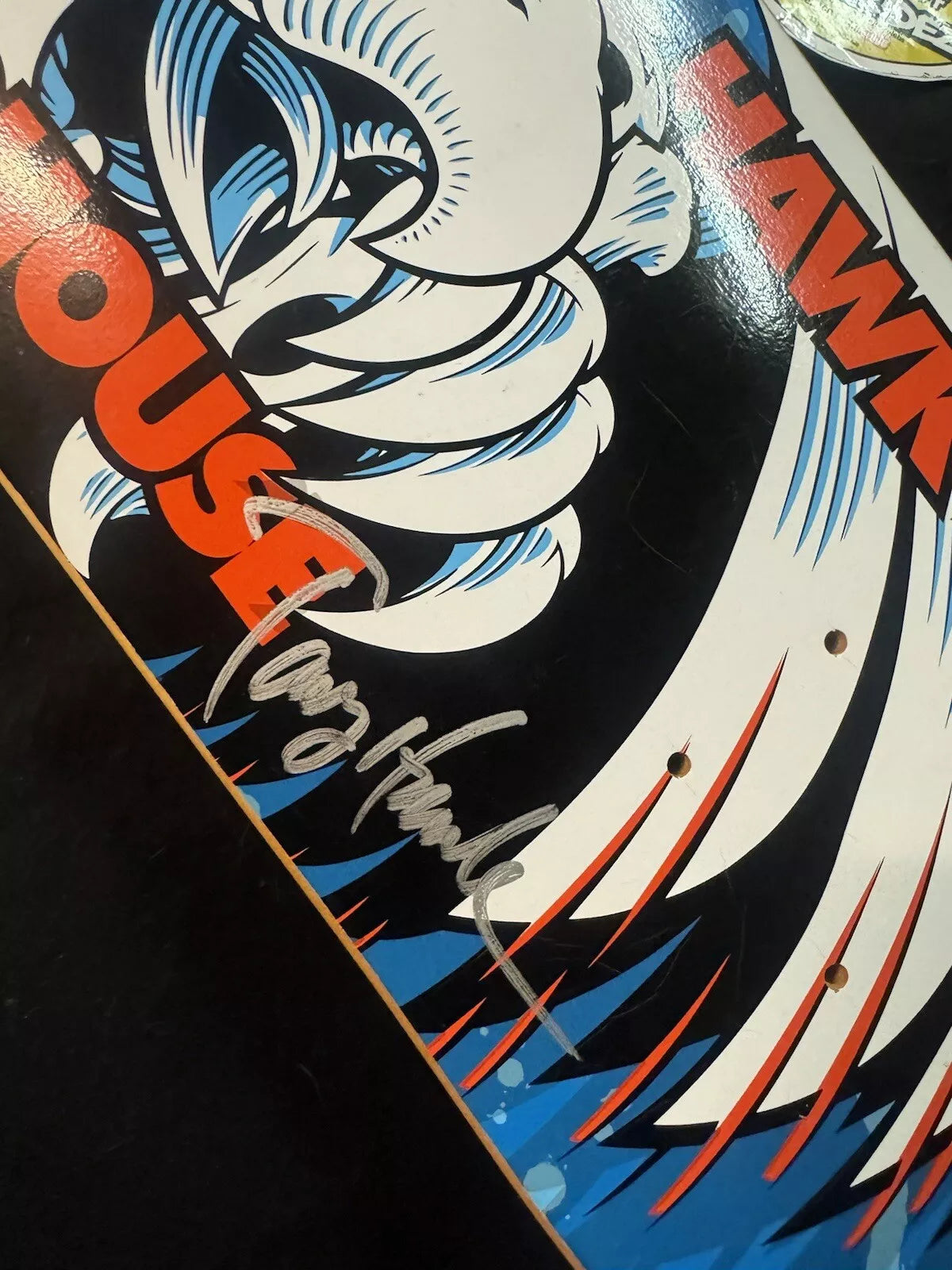 Signed Tony Hawk Spiral Falcon COA Birdhouse Autographed Skateboard Deck