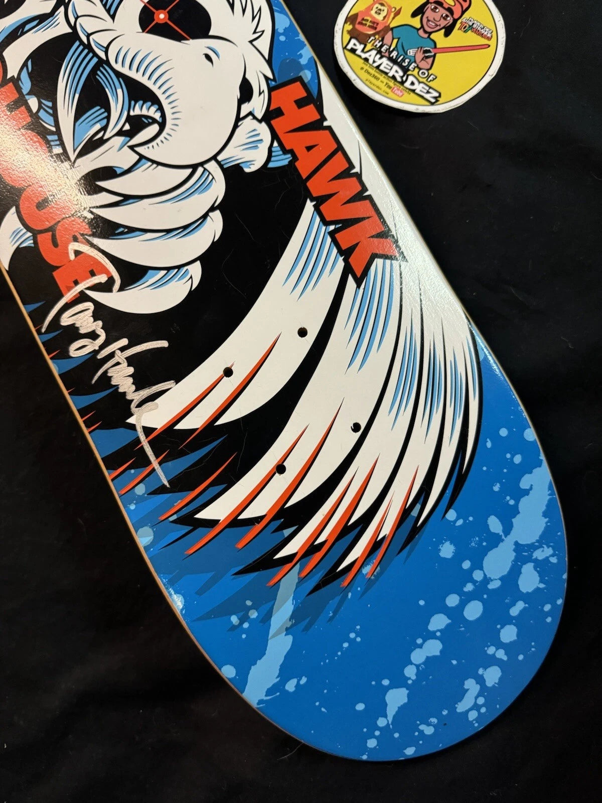 Signed Tony Hawk Spiral Falcon COA Birdhouse Autographed Skateboard Deck