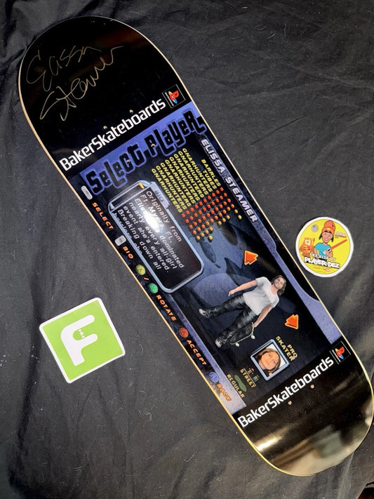 Signed Elissa Steamer THPS Tony Hawk Player Select Baker Autographed Skateboard Deck