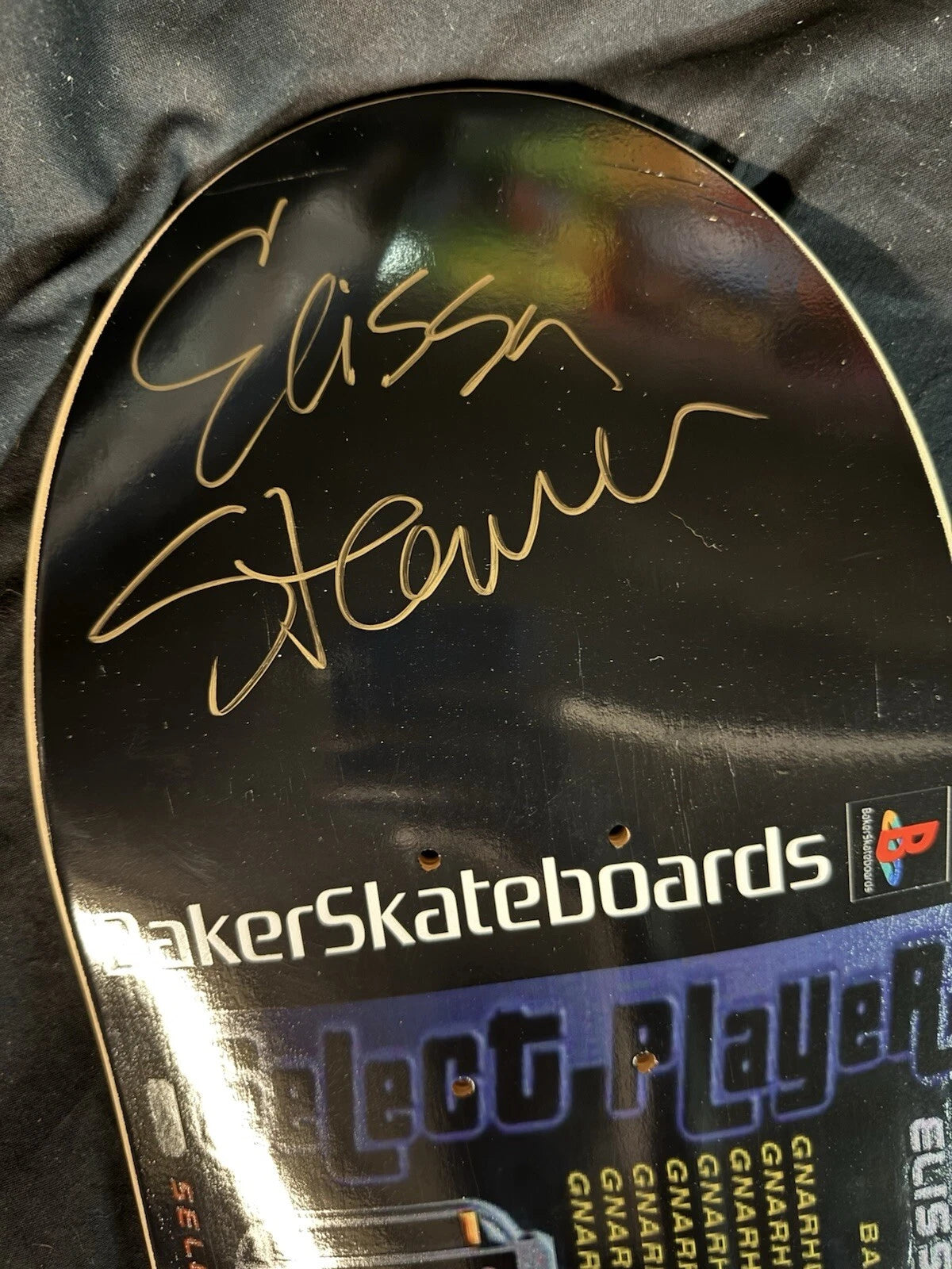 Signed Elissa Steamer THPS Tony Hawk Player Select Baker Autographed Skateboard Deck