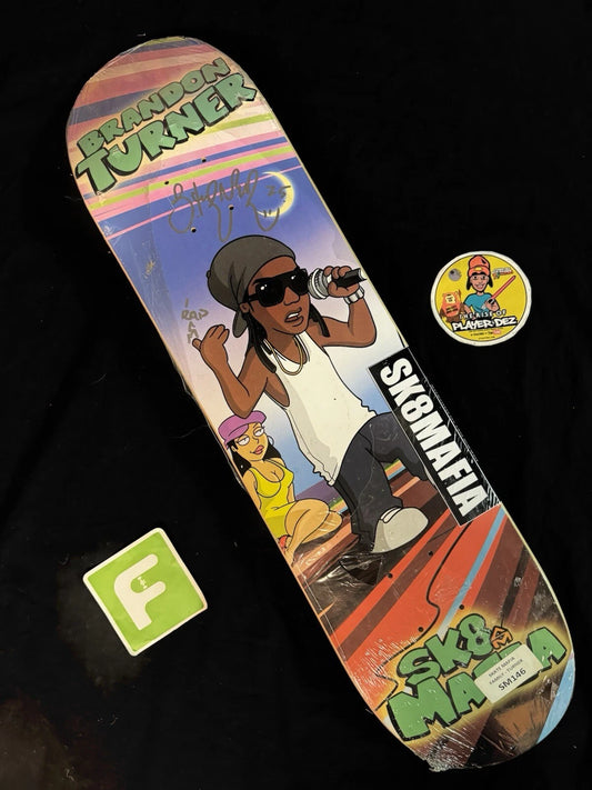 Brandon Turner Signed Family Guy Sk8mafia Autographed Skateboard Deck