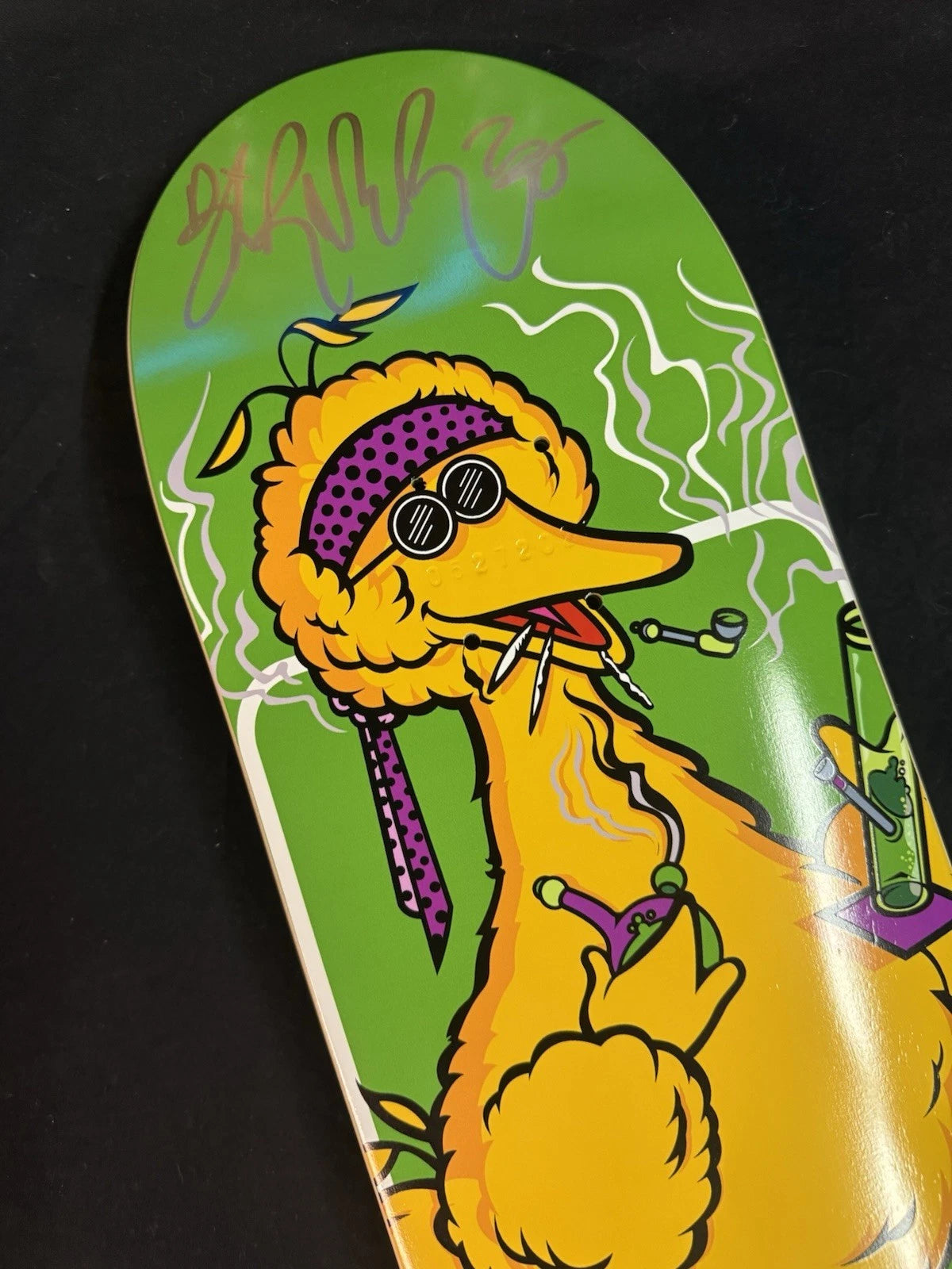 Brandon Turner Signed Shorty’s Sesame Creeps Autographed Big Bird Skateboard Deck