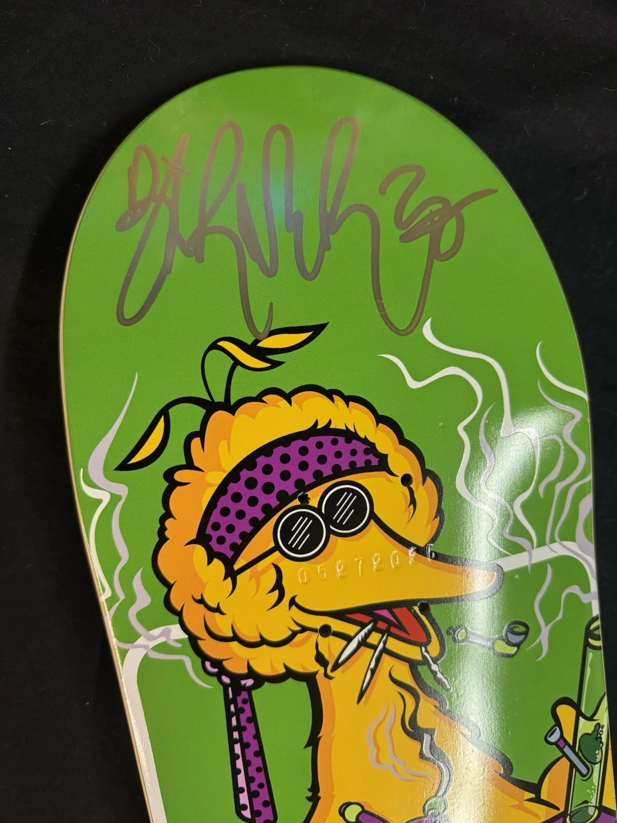 Brandon Turner Signed Shorty’s Sesame Creeps Autographed Big Bird Skateboard Deck