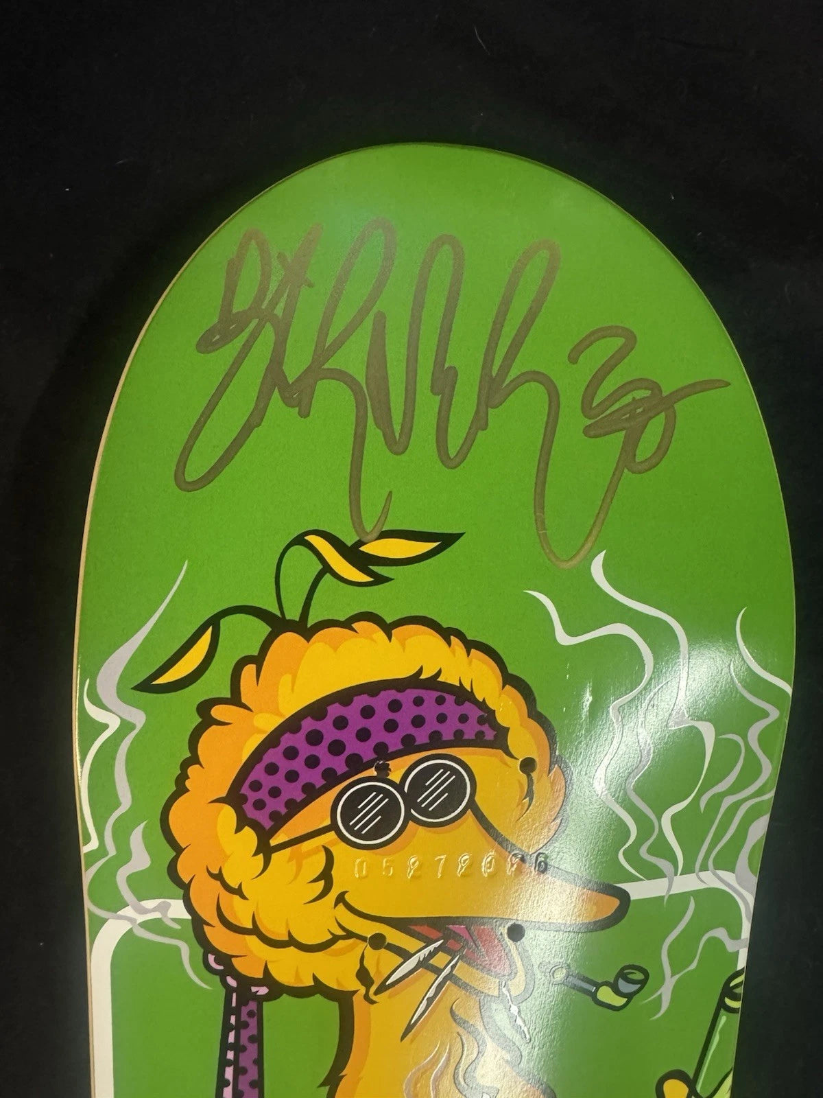 Brandon Turner Signed Shorty’s Sesame Creeps Autographed Big Bird Skateboard Deck