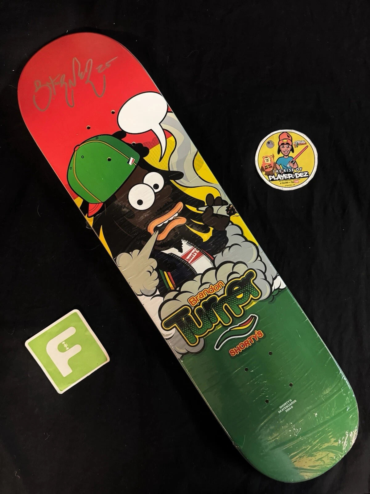Simpsons Rasta Brandon Turner Signed Simpsons Rasta Bart Autographed Shorty’s Skatebo ...