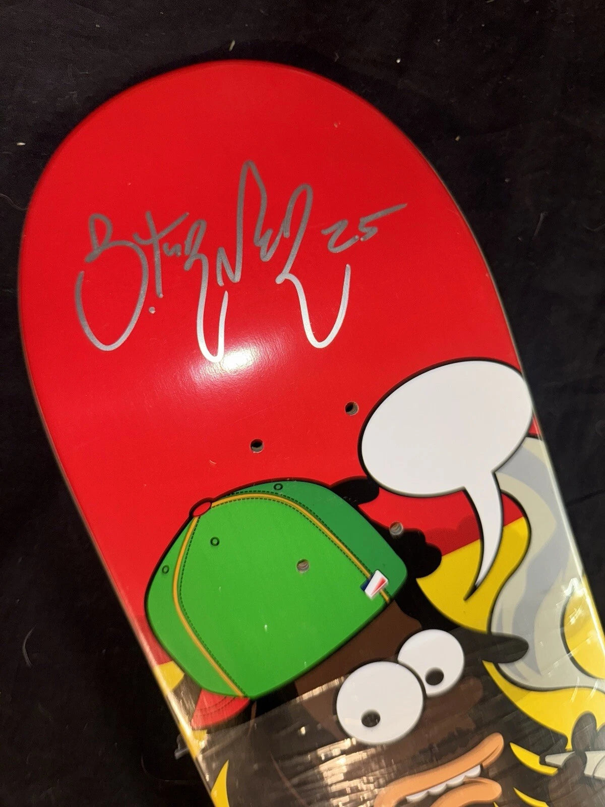 Simpsons Rasta Brandon Turner Signed Simpsons Rasta Bart Autographed Shorty’s Skatebo ...