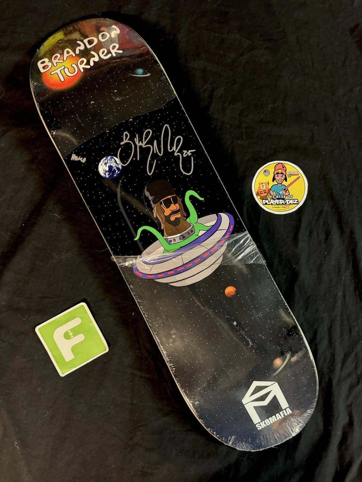 Brandon Turner Signed Alien The Simpsons Sk8mafia Autographed Skateboard Deck Pimpsuns