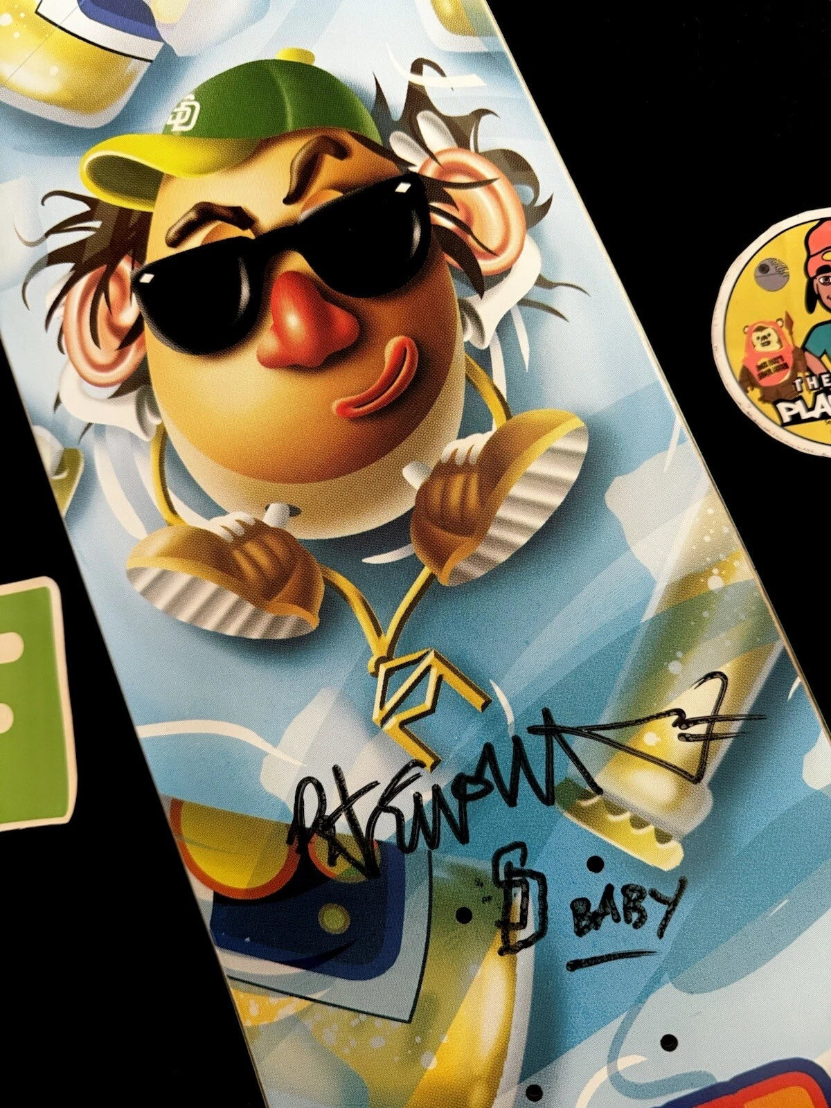 Peter Smolik Signed Mr Potato Head Autographed Sk8mAfia Skateboard Deck