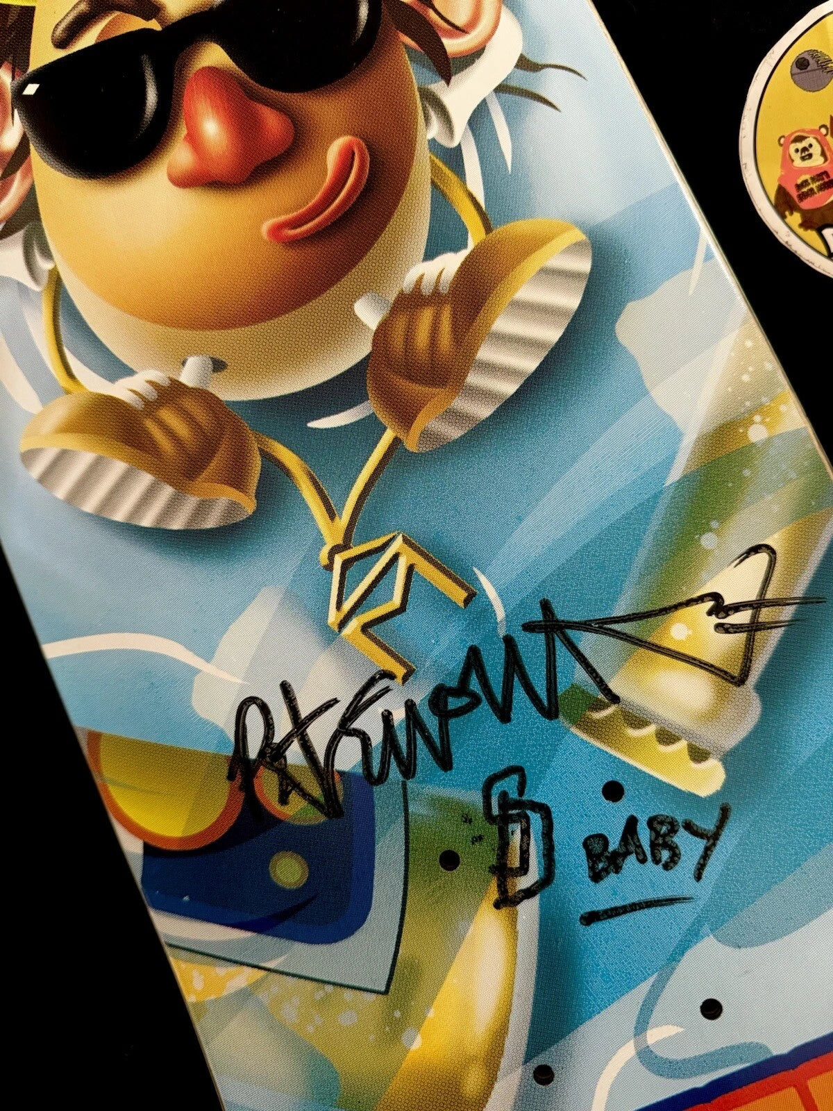 Peter Smolik Signed Mr Potato Head Autographed Sk8mAfia Skateboard Deck