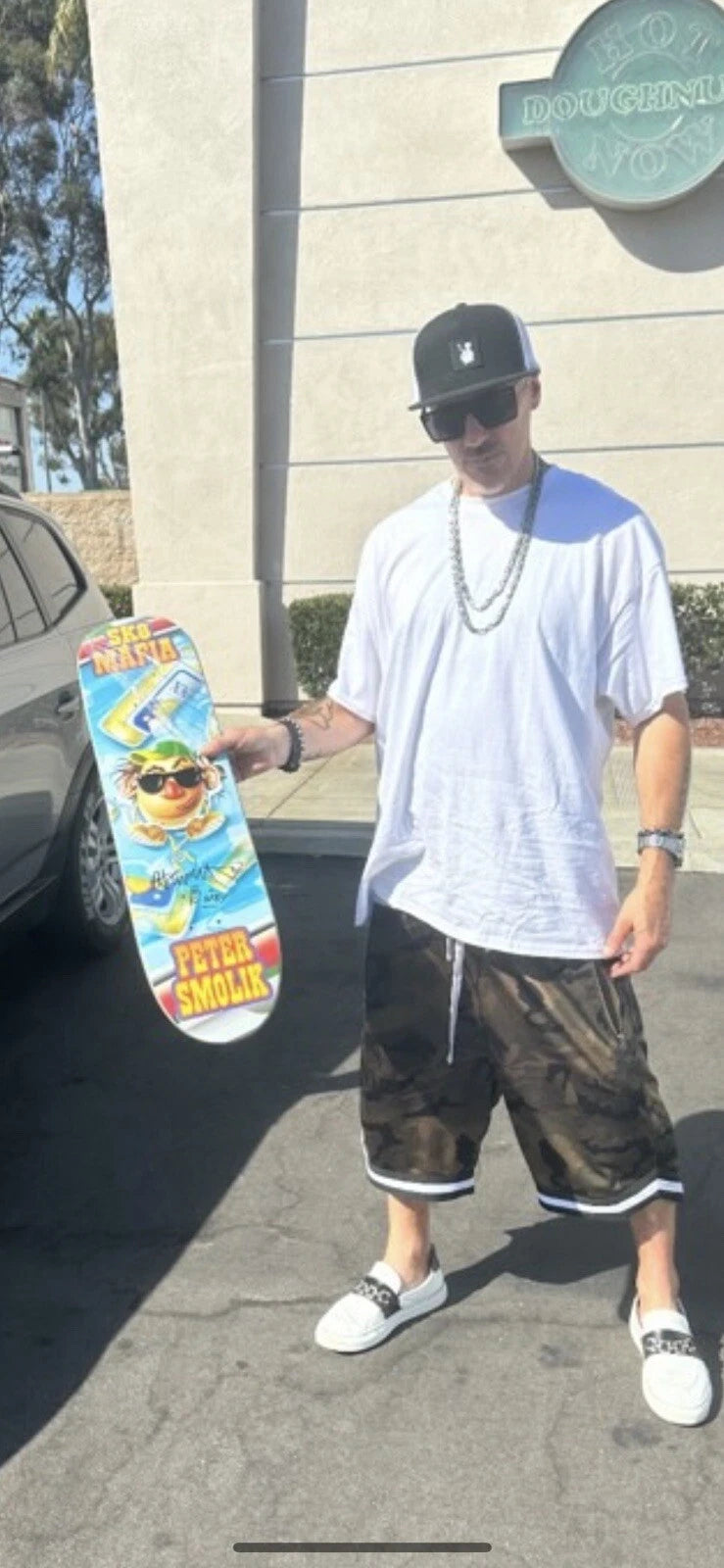 Peter Smolik Signed Mr Potato Head Autographed Sk8mAfia Skateboard Deck