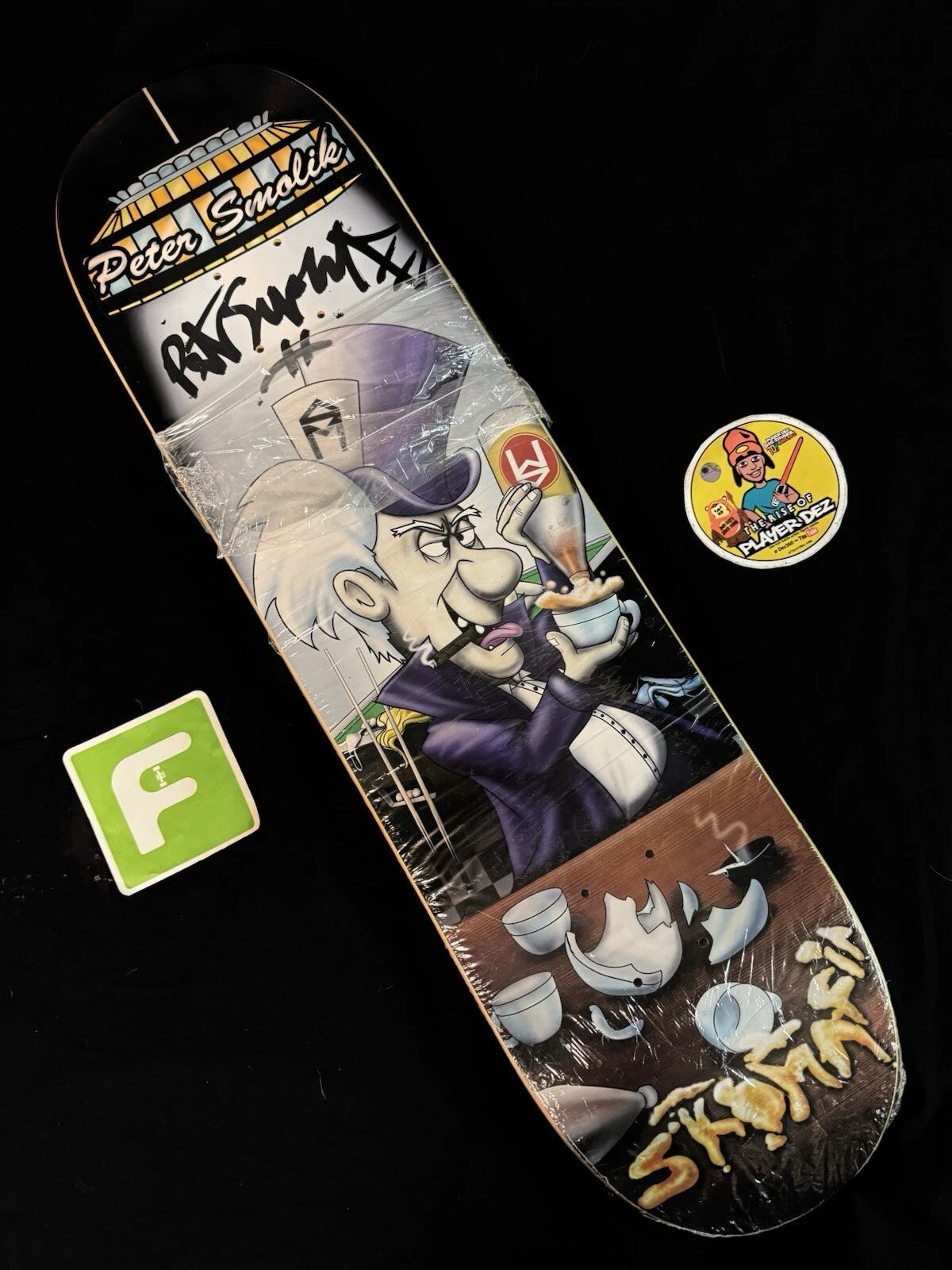 Peter Smolik Signed Mad Hatter Sk8mAfia Autographed Skateboard Deck Alice Wonderland