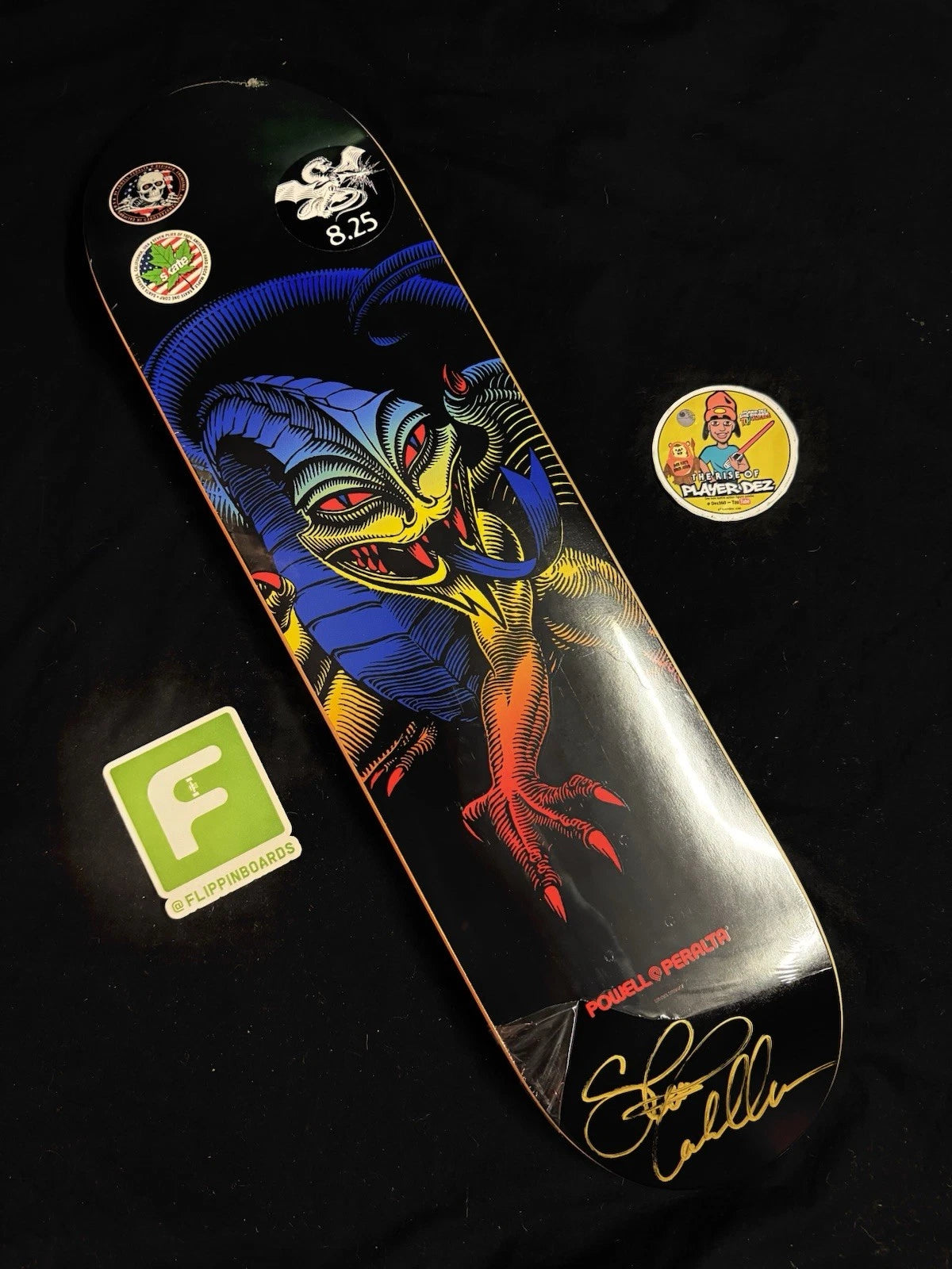 Steve Caballero Signed Gradient Dragon Powell Peralta Autographed Skateboard Deck