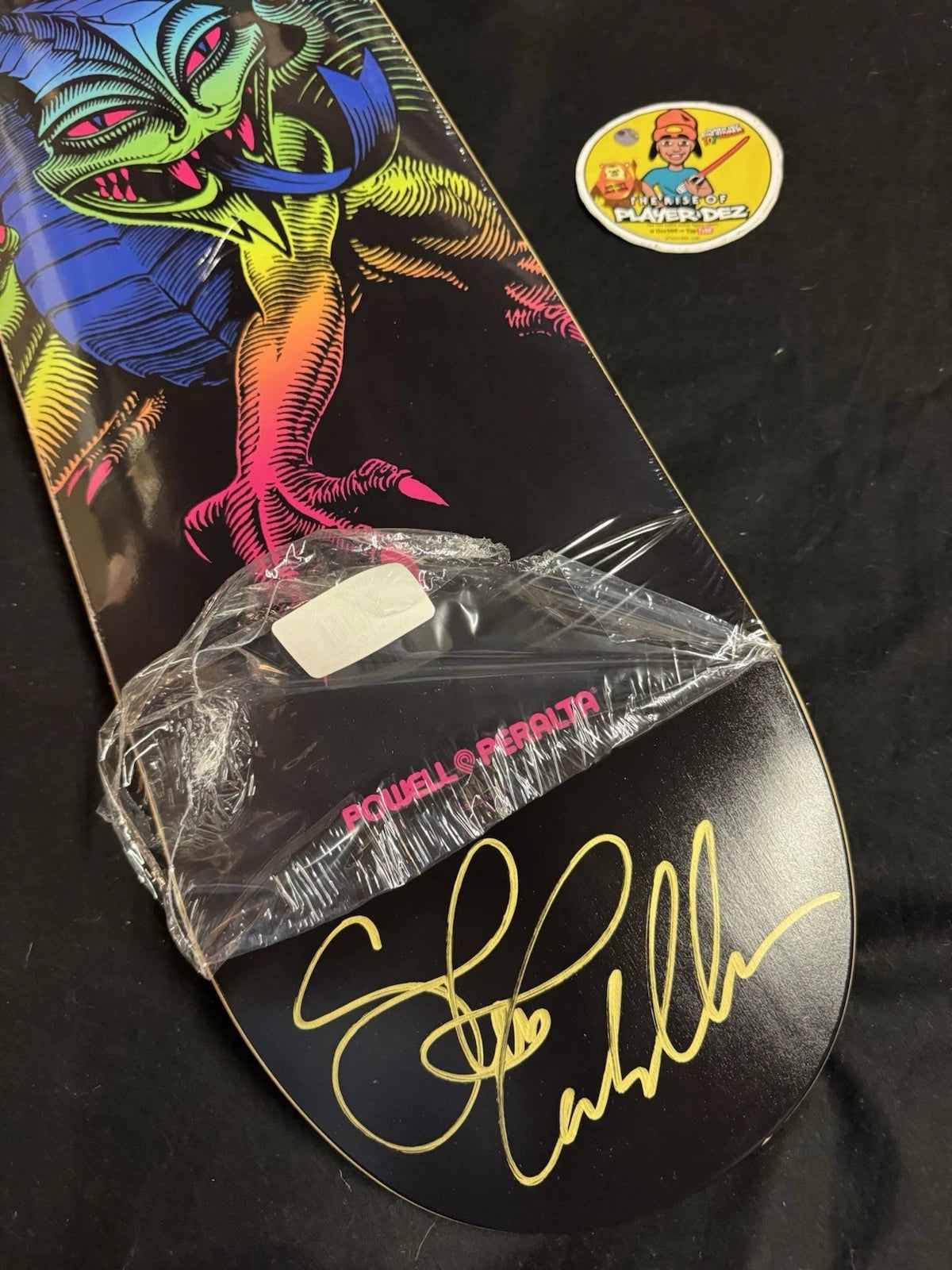 Steve Caballero Signed Neon Gradient Dragon Powell Peralta Autographed Skateboard Deck