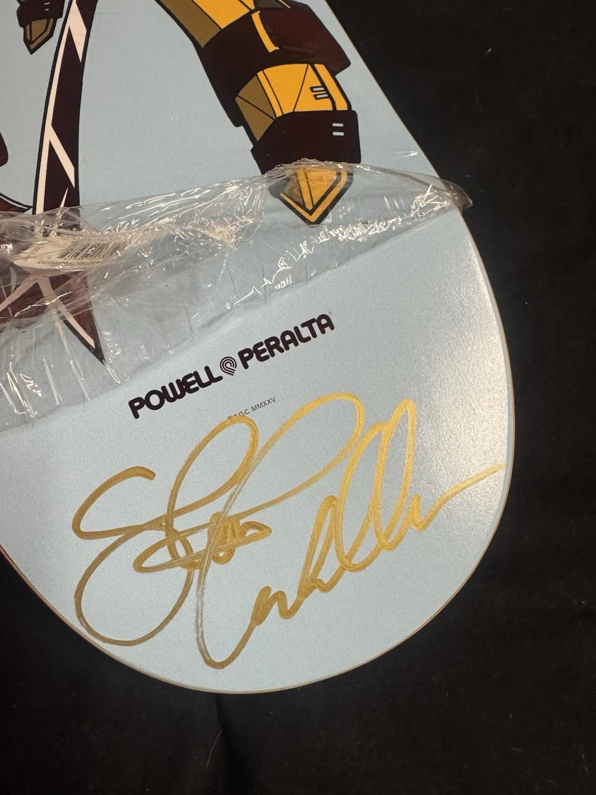 Signed Steve Caballero Blue Red Foil Gundam Wing Robot Powell Peralta Autographed Skateboard Deck
