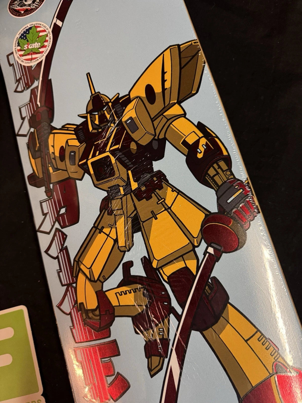 Signed Steve Caballero Blue Red Foil Gundam Wing Robot Powell Peralta Autographed Skateboard Deck