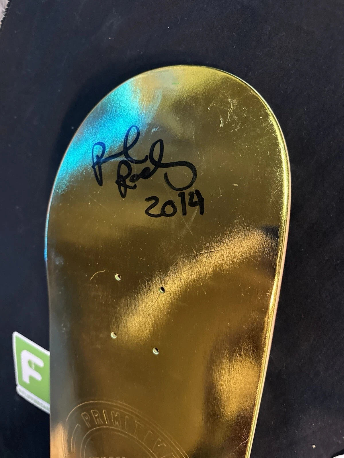 Signed Paul Rodriguez Primitive Gold Bars Foil Prod Skateboard Deck 2014 Autographed